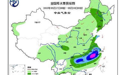 中央气象台今日继续拉响暴雨蓝色预警