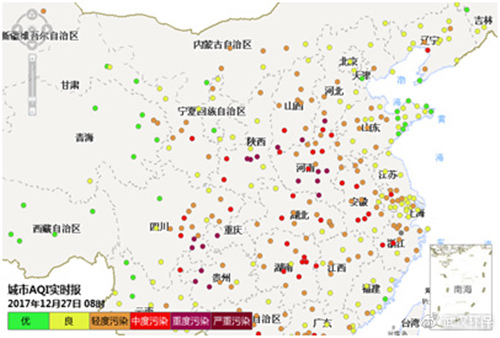 受大气扩散条件影响 27日-29日武汉空气质量将逐渐转差
