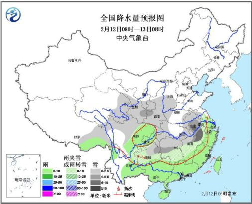 中东部再迎大范围雨雪 安徽江西局部有大雪